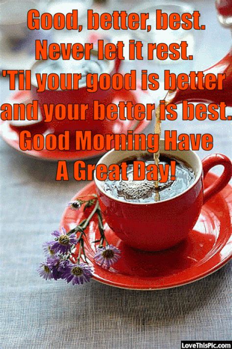 With Tenor, maker of GIF Keyboard, add popular Good Morning Animated Images Free animated GIFs to your conversations. . Good morning inspiration gif